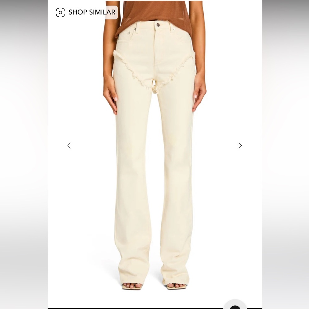 NEW SER.O.YA Dahlia Bootcut Jeans - Size 27 | Color: Eggshell